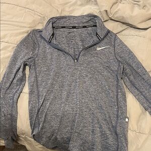Nike Heathered Blue Quarter-Zip Top